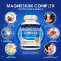 Toplux Magnesium Complex 8 Elemental Magnesium Supplement 1000mg Glycinate, Citrate, Malate, Taurate