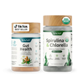 Gut Health Bundle，The 2-in-1 Gut Reset & Cellular Detox Duo: Spirulina & Chlorella Blend，Soothe &amp; Restore Gut Health