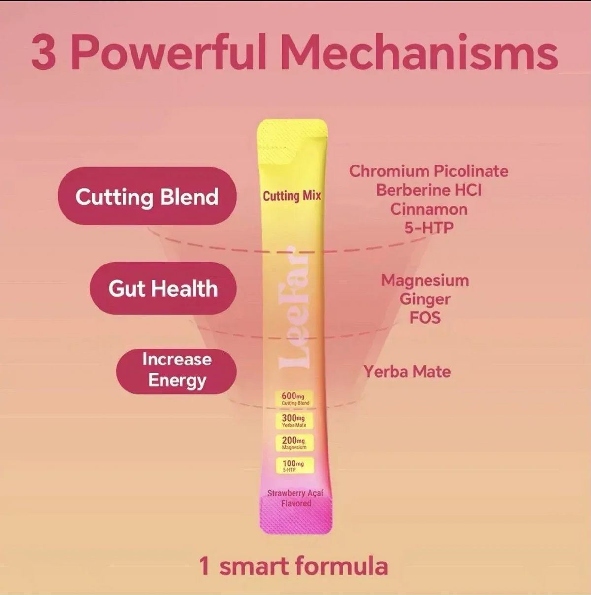 Leefar Cutting Drink Mix – Berberine, Chromium, 5-HTP, Yerba Mate & Magnesium